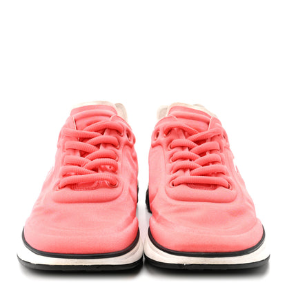 Chanel Lycra CC Sneakers 35 Coral 3 of 9
