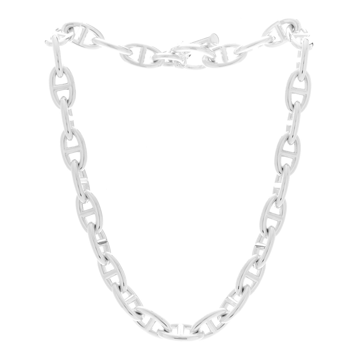 Hermes Sterling Silver GM Chaine D'Ancre Necklace 3 of 6