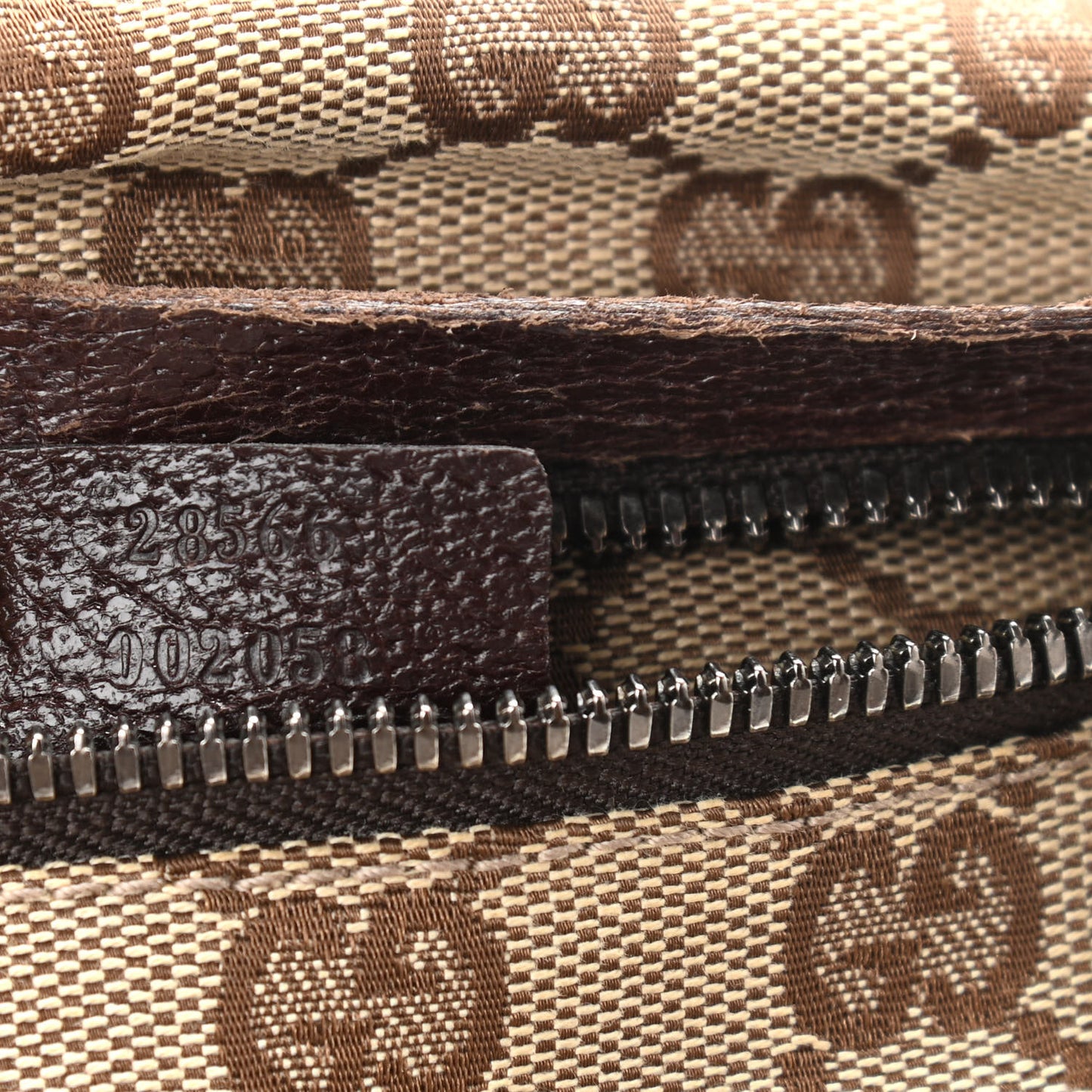 GG Monogram Double Pocket Belt Bag Dark Brown
