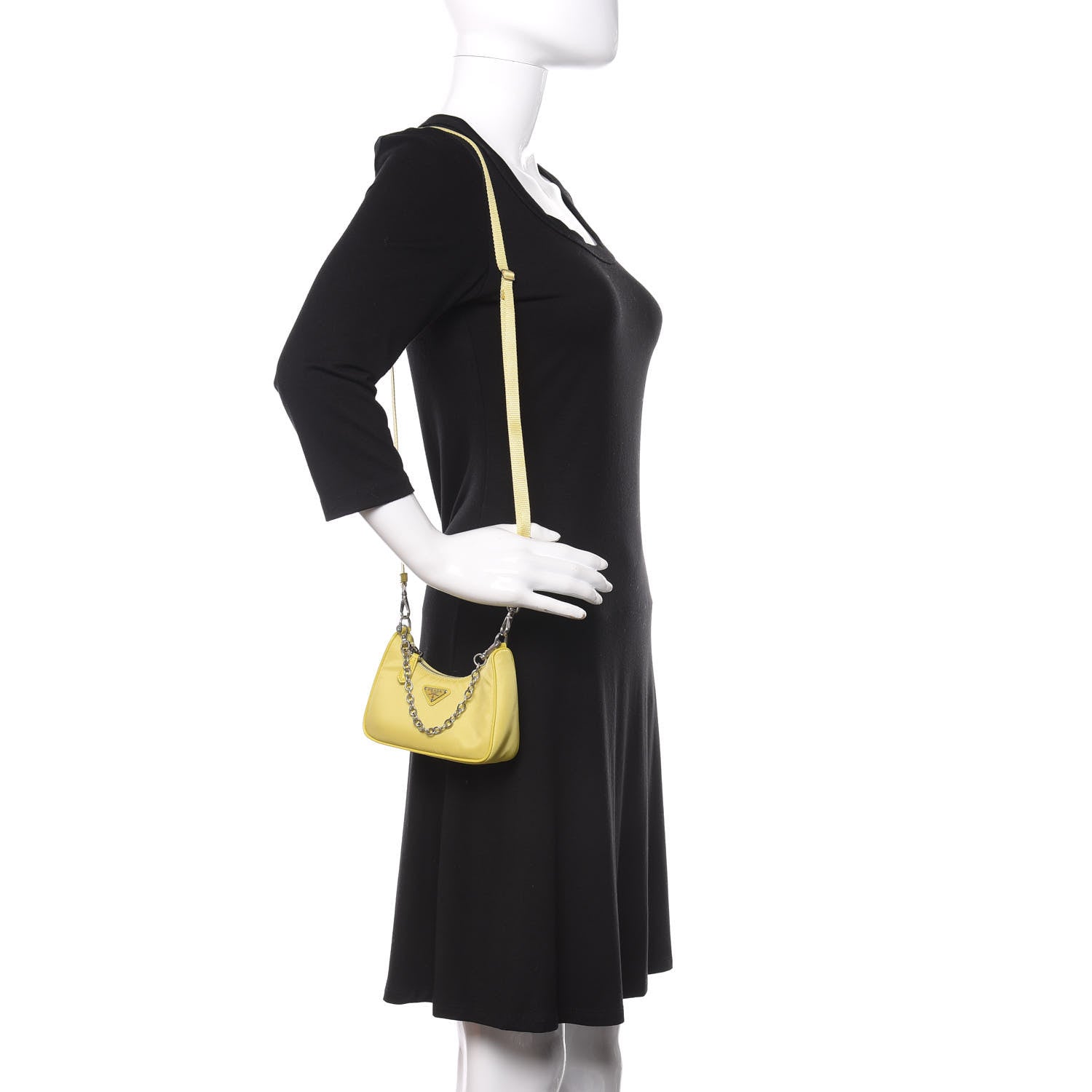 Prada Tessuto Nylon Saffiano Mini Re-Edition 2000 Shoulder Bag Ananas 2 of 10