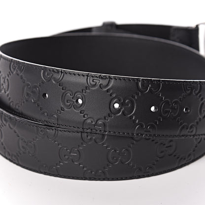 Gucci Guccissima Signature Interlocking G 40mm Belt 95 38 Black 5 of 7