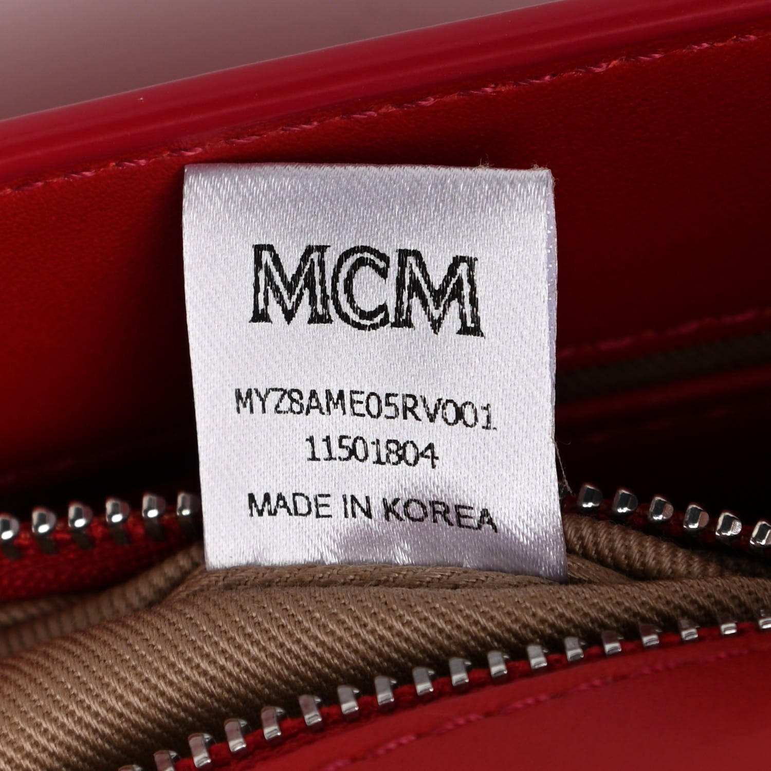 MCM Visetos Monogram Medium Millie Crossbody Bag Ruby Red 7 of 10