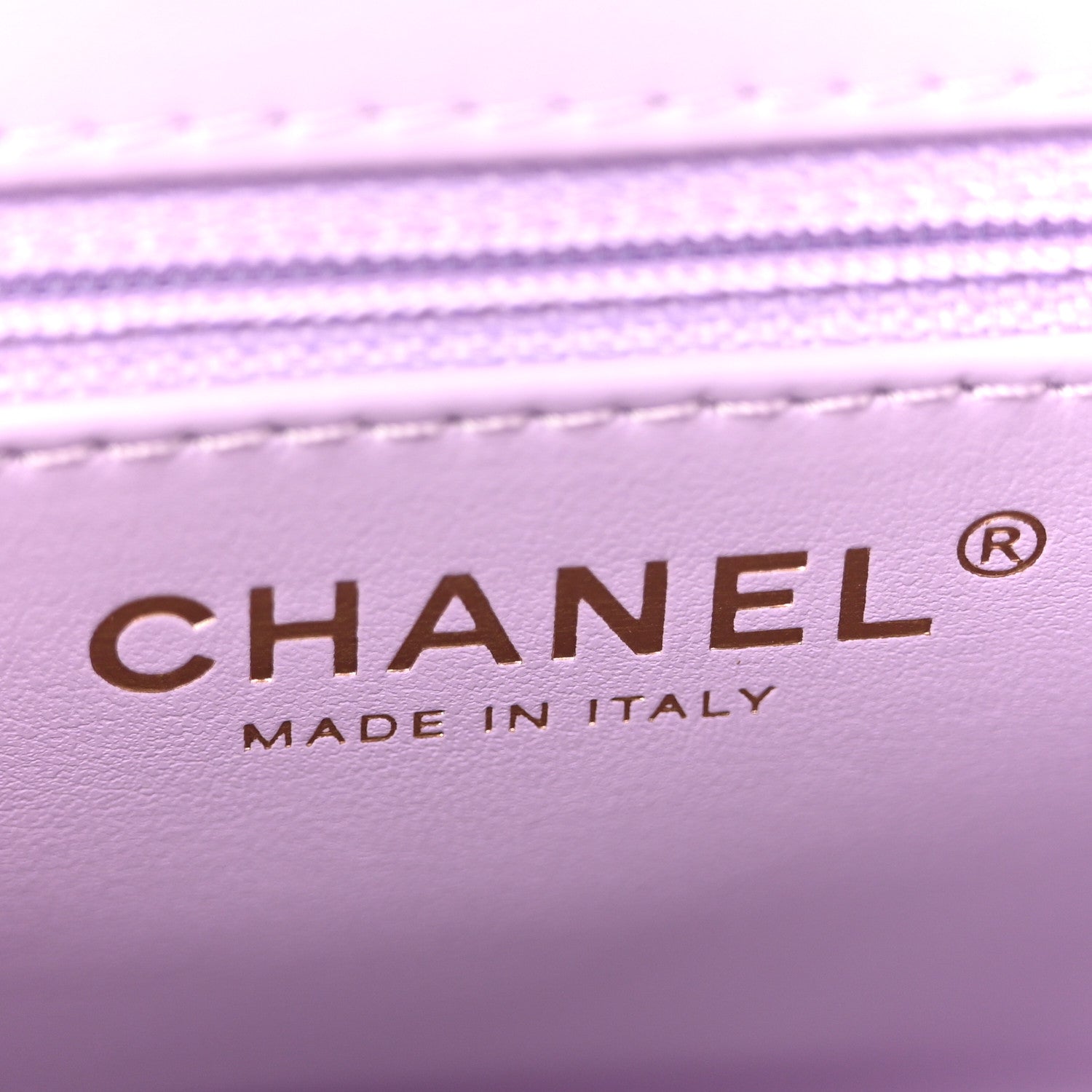 Chanel Shiny Aged Calfskin Quilted Nano Kelly Shopper Lilac 10 of 19