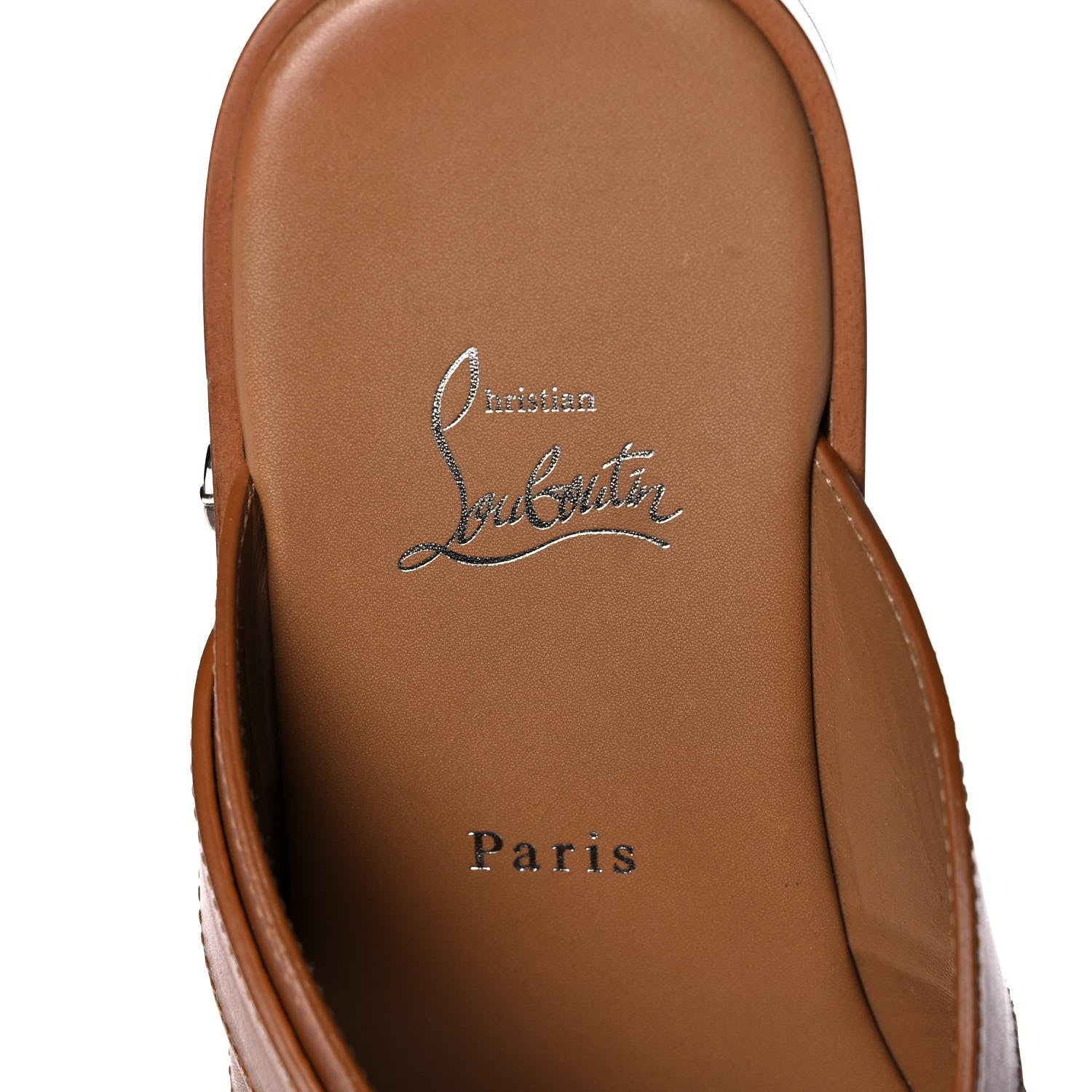 Christian Louboutin Calf Mens Sinouhe Flat Slide Sandals 41.5 Brown 6 of 8