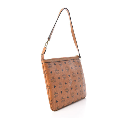 MCM Visetos Liz Shopper Tote Pouch Cognac 3 of 10