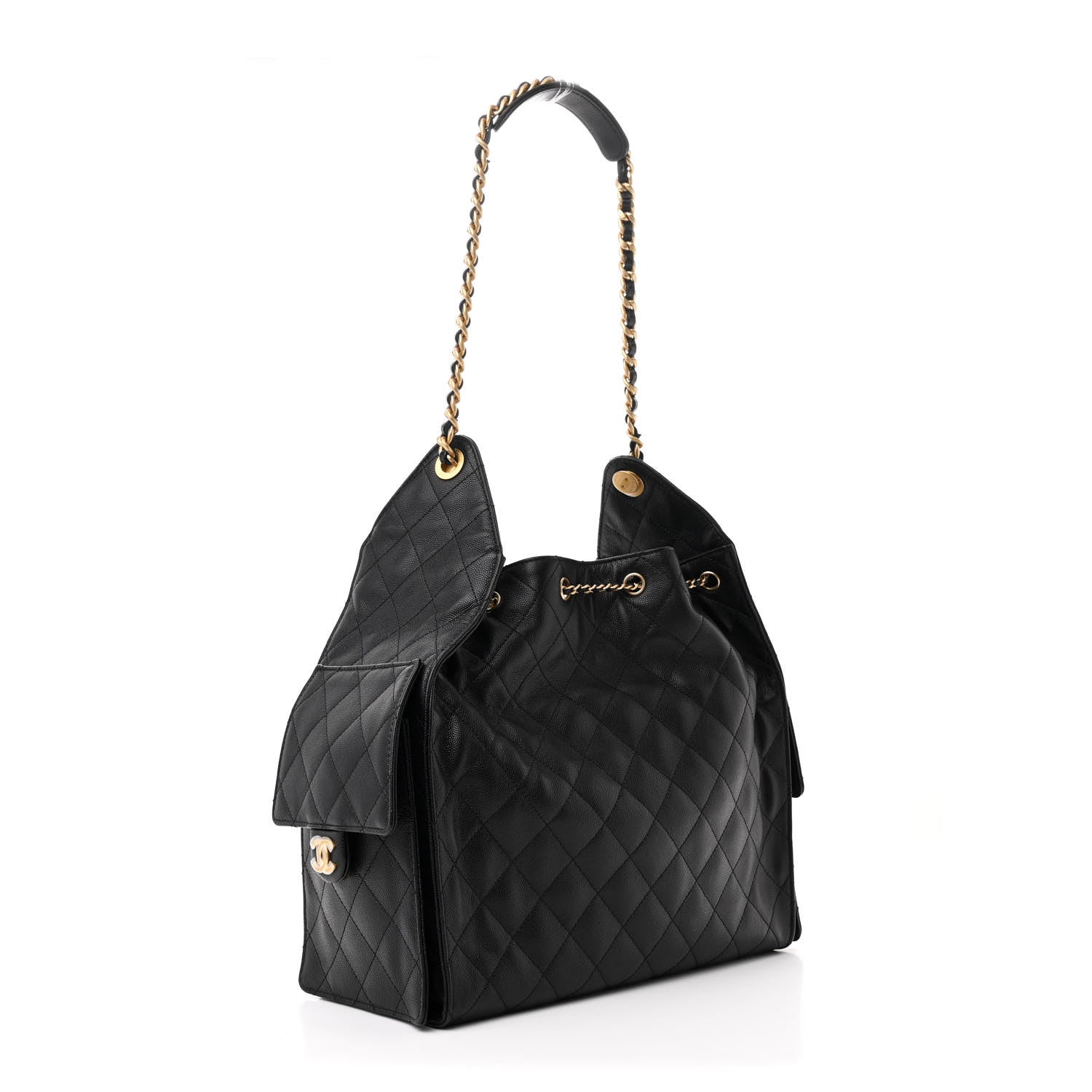 Chanel Caviar Quilted Medium Chanel 25 Handbag Black 4 of 13
