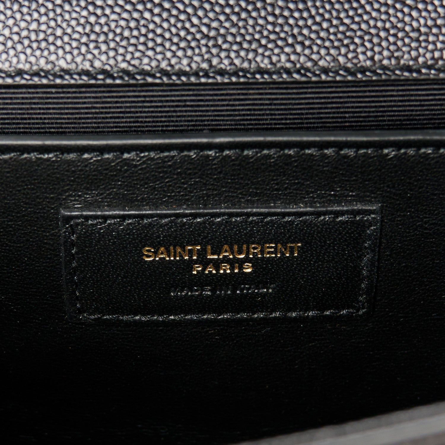 Saint Laurent Grain De Poudre Monogram Cassandre Clutch Black 7 of 11