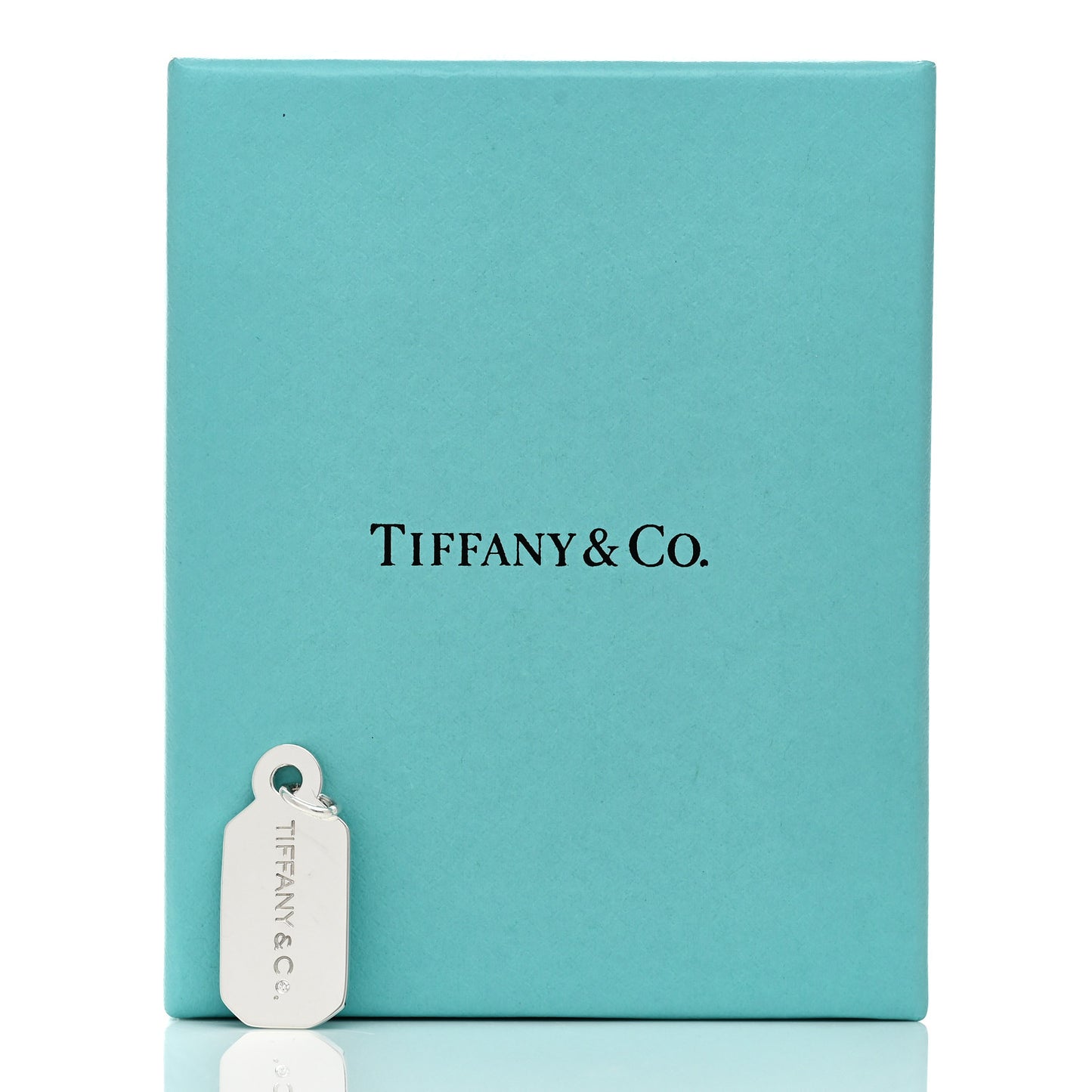 Sterling Silver Diamond Logo Tag Charm