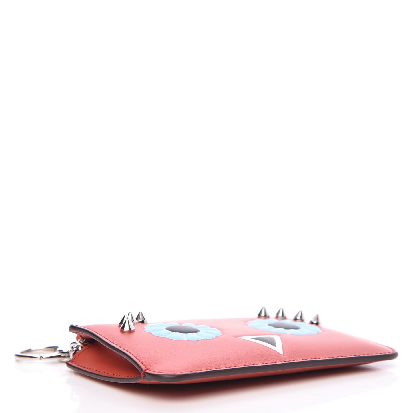 Vitello Century Lucido Hypnoteyes Studded Coin Pouch Key Case Bloody Mary Turchese Pallido Multicolor