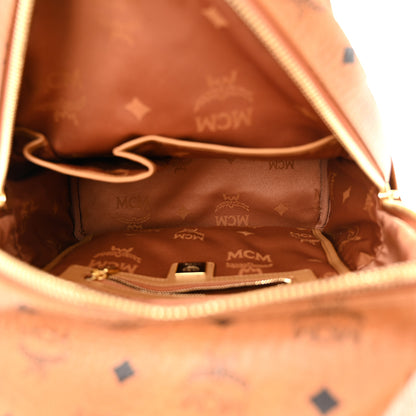 MCM Visetos Studded Small Dual Stark Backpack Cognac 5 of 9
