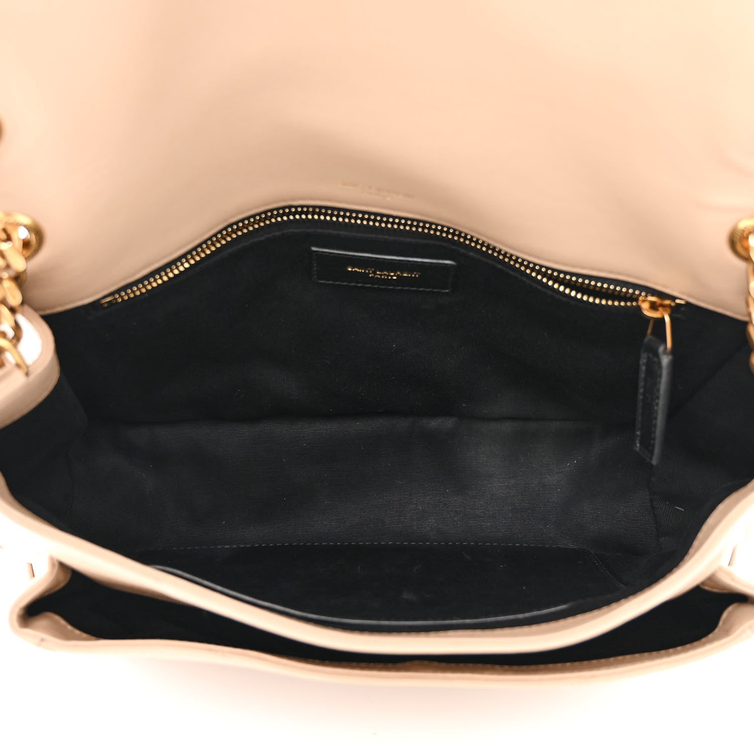 Saint Laurent Lambskin Matelasse Monogram Medium Niki Chain Satchel Dark Beige 5 of 12