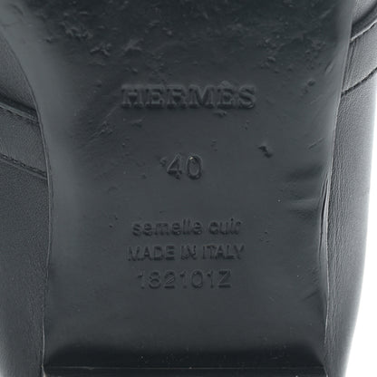 Hermes Calfskin Oz Mules 40 Black 7 of 7