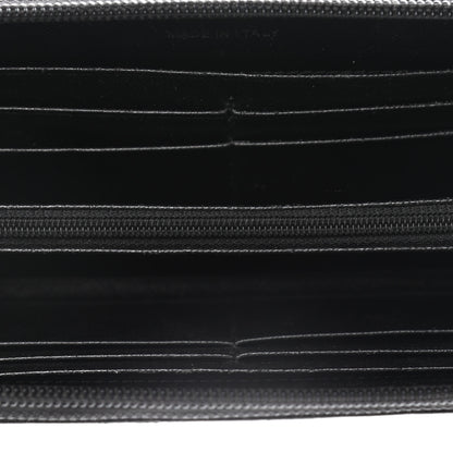Prada Saffiano Triangle Zip Around Wallet Black 13 of 15