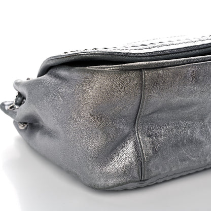 Chanel Metallic Deerskin Luxe Ligne Flap Silver 9 of 11