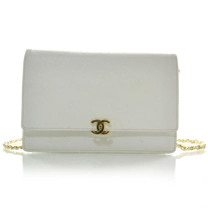 Chanel Caviar Wallet on Chain White 1 of 11