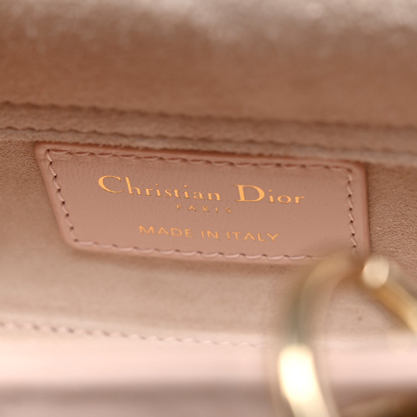 Lambskin Cannage Micro Lady D-Joy Rose Poudre