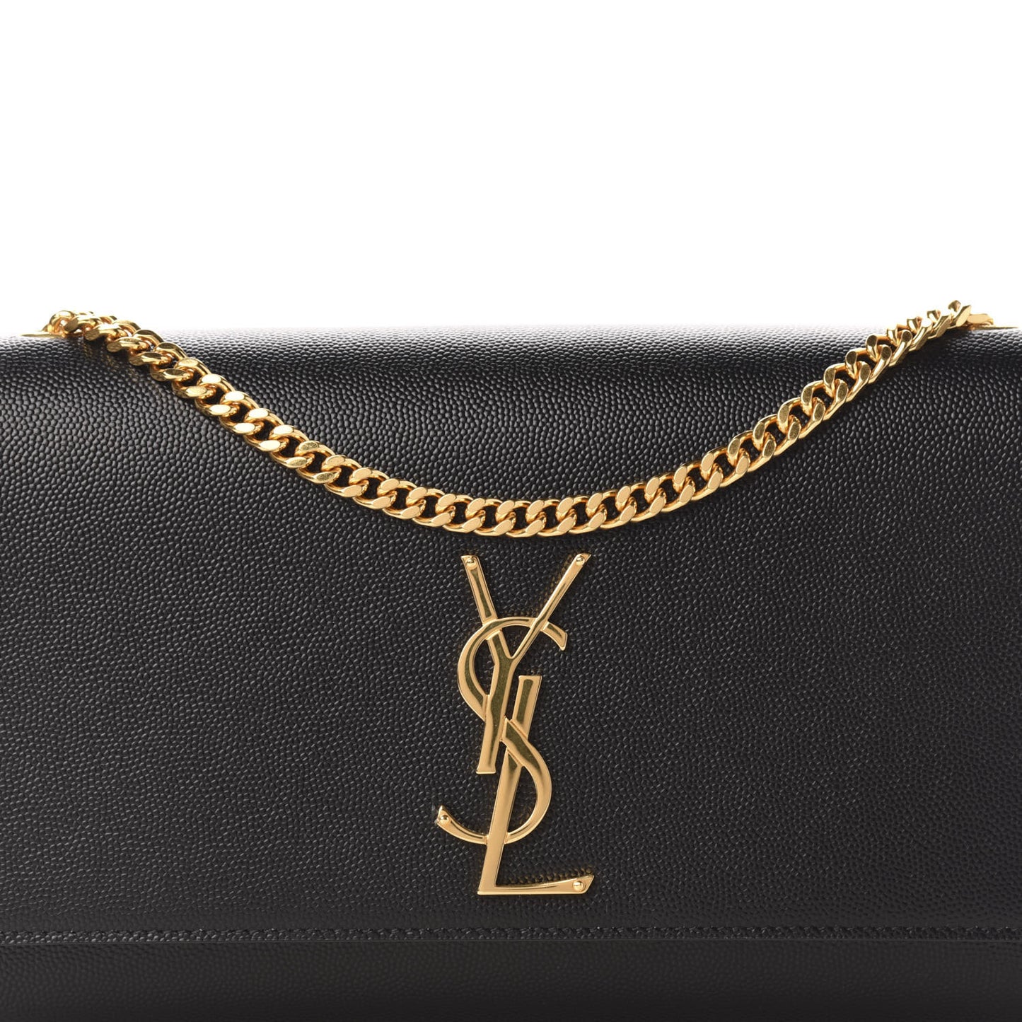 Grain De Poudre Medium Classic Monogram Kate Satchel Black