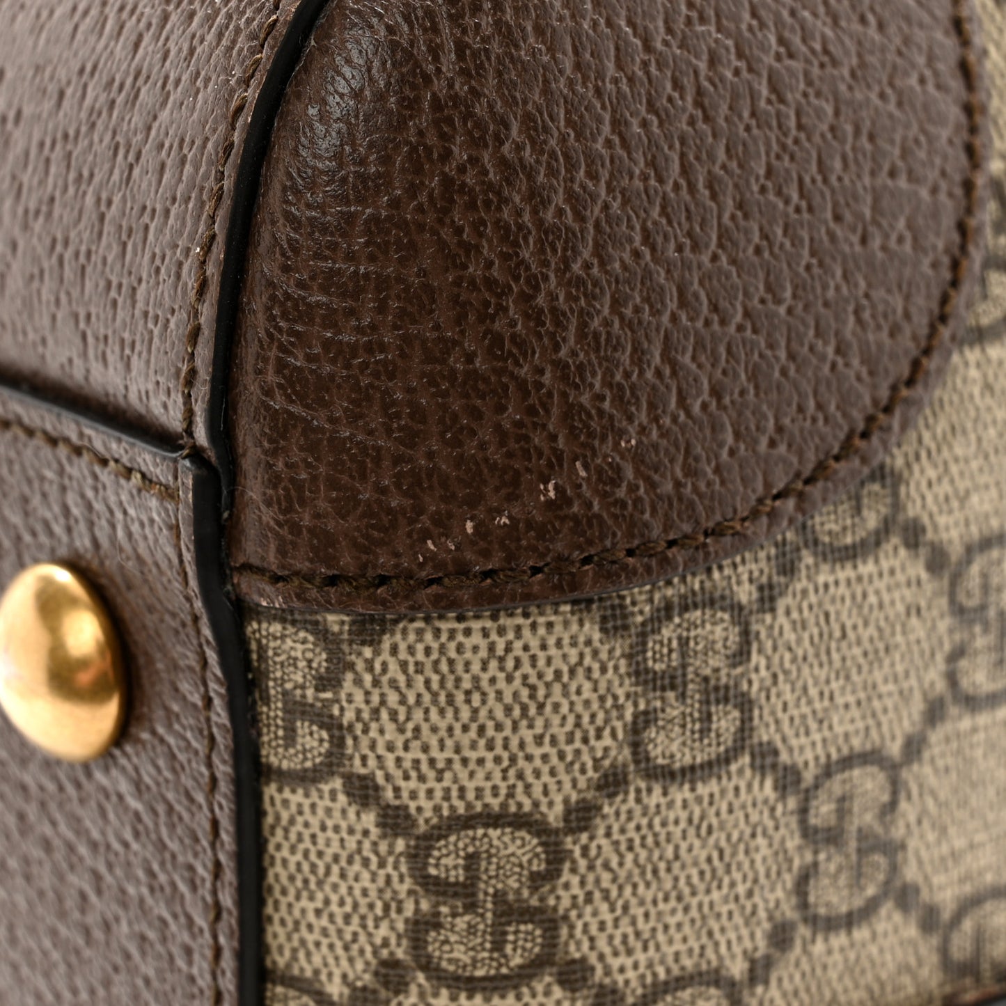 GG Supreme Monogram Textured Dollar Calfskin Web Medium Savoy Duffle Bag Beige Ebony New Acero