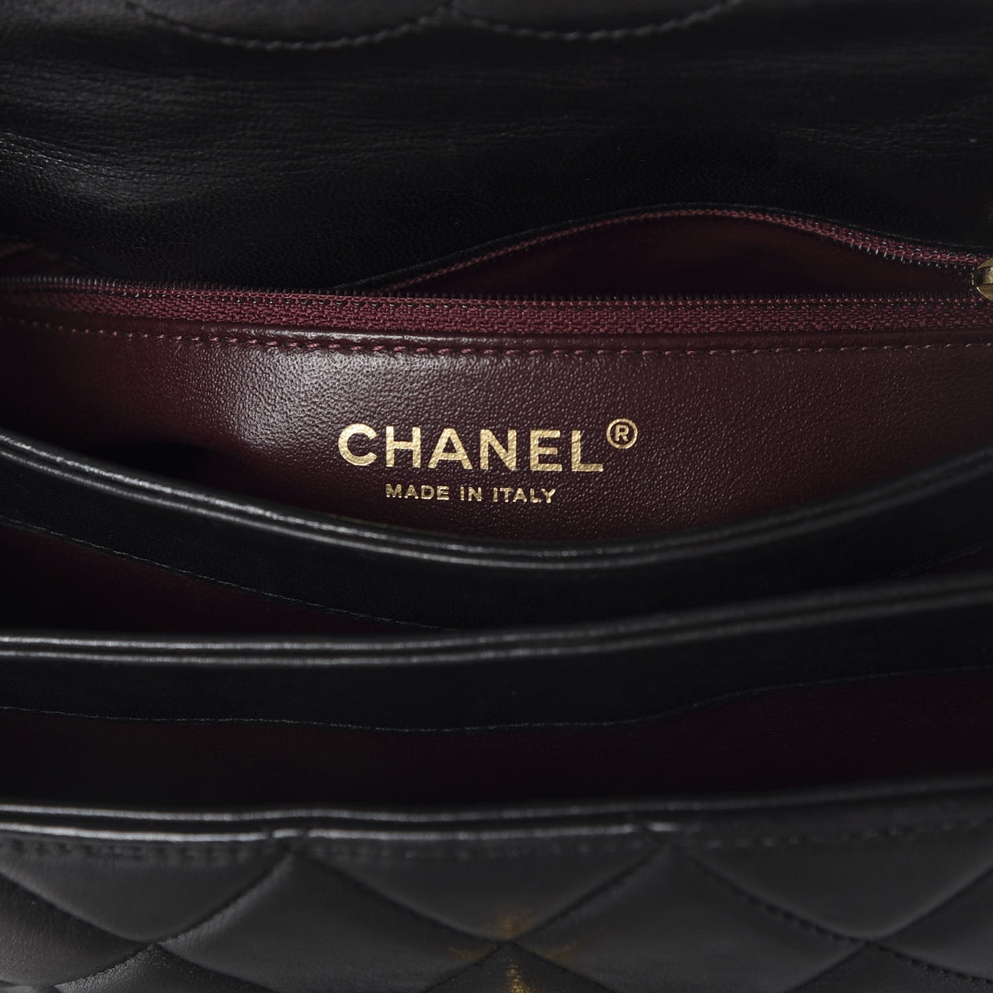Lambskin Quilted Small Trendy CC Dual Handle Flap Bag Black