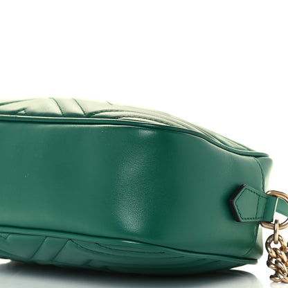 Gucci Calfskin Matelasse Small GG Marmont Chain Shoulder Bag Emerald Green 11 of 11