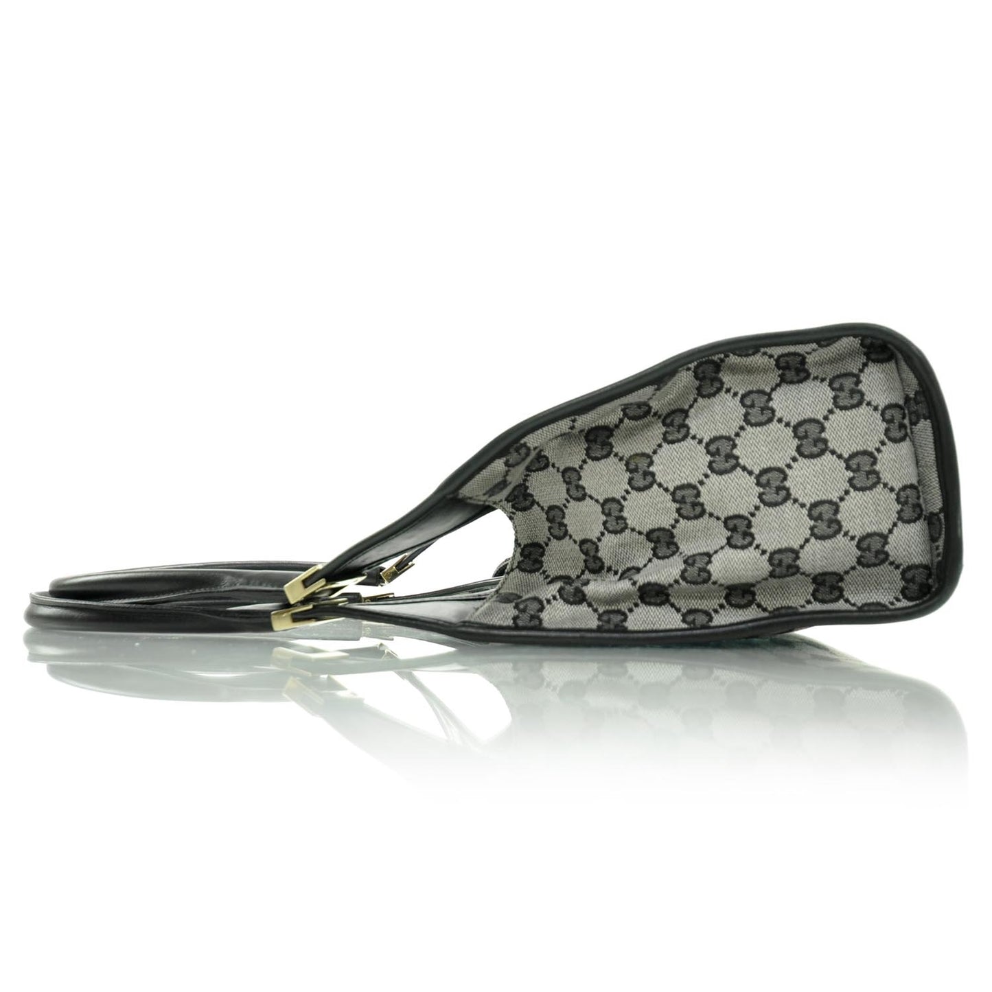 Monogram Bardot Shoulder Bag Black