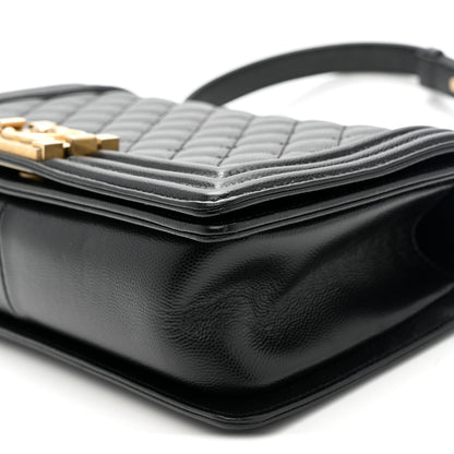 Chanel Caviar Quilted Medium Boy Flap Black 10 of 11