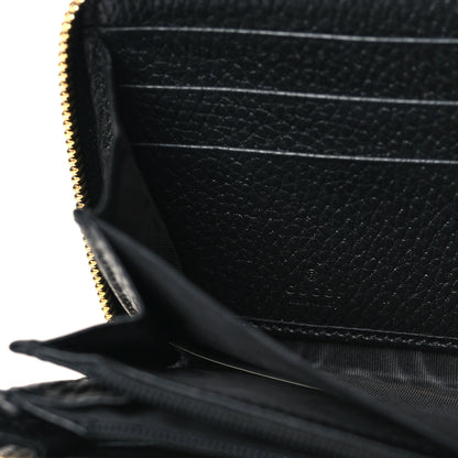 Gucci Dollar Calfskin GG Marmont Zip Around Wallet Black 12 of 14