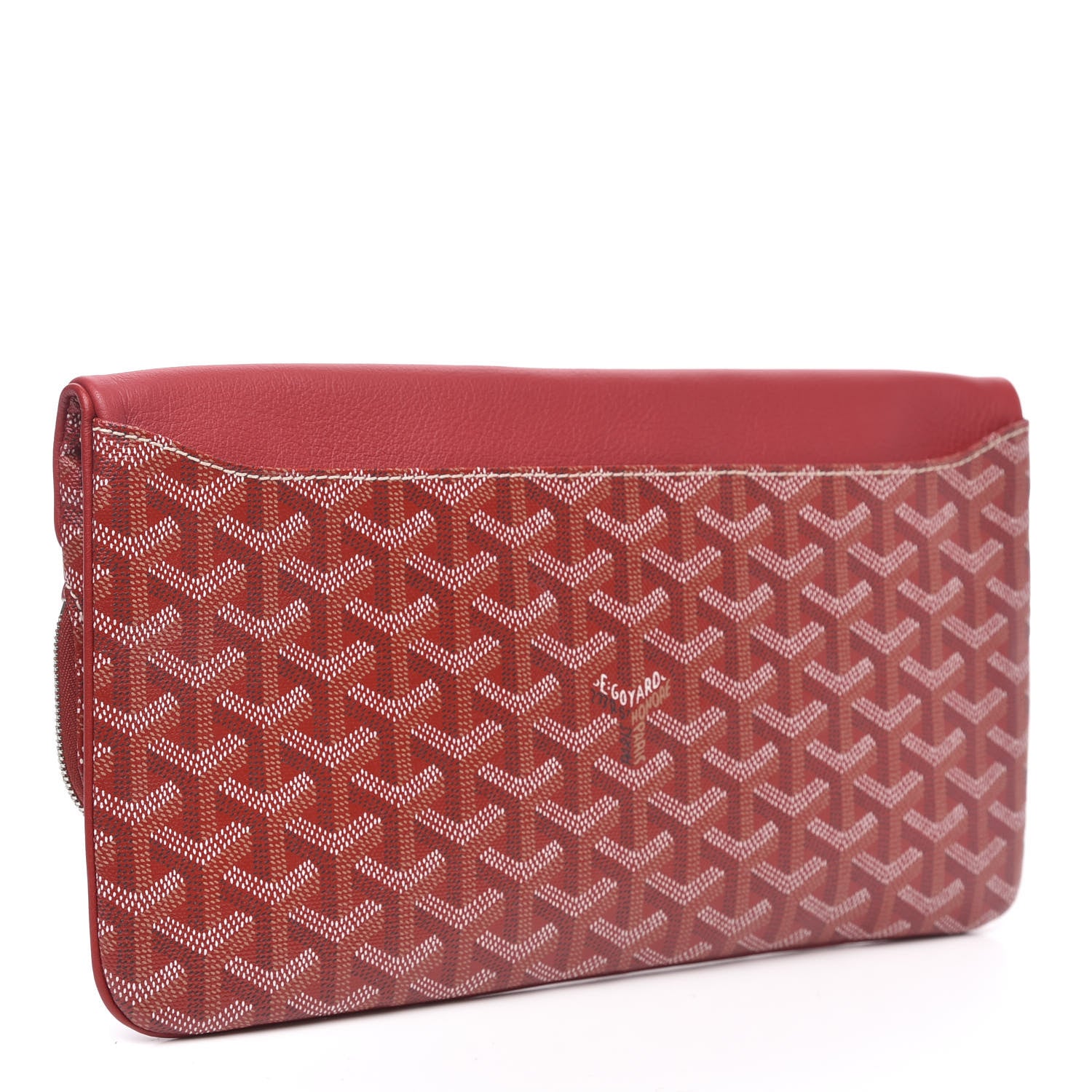 Goyard Goyardine Sainte Marie Soft Clutch Red 3 of 8