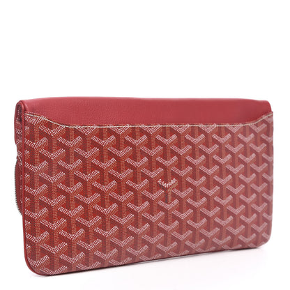 Goyard Goyardine Sainte Marie Soft Clutch Red 3 of 8
