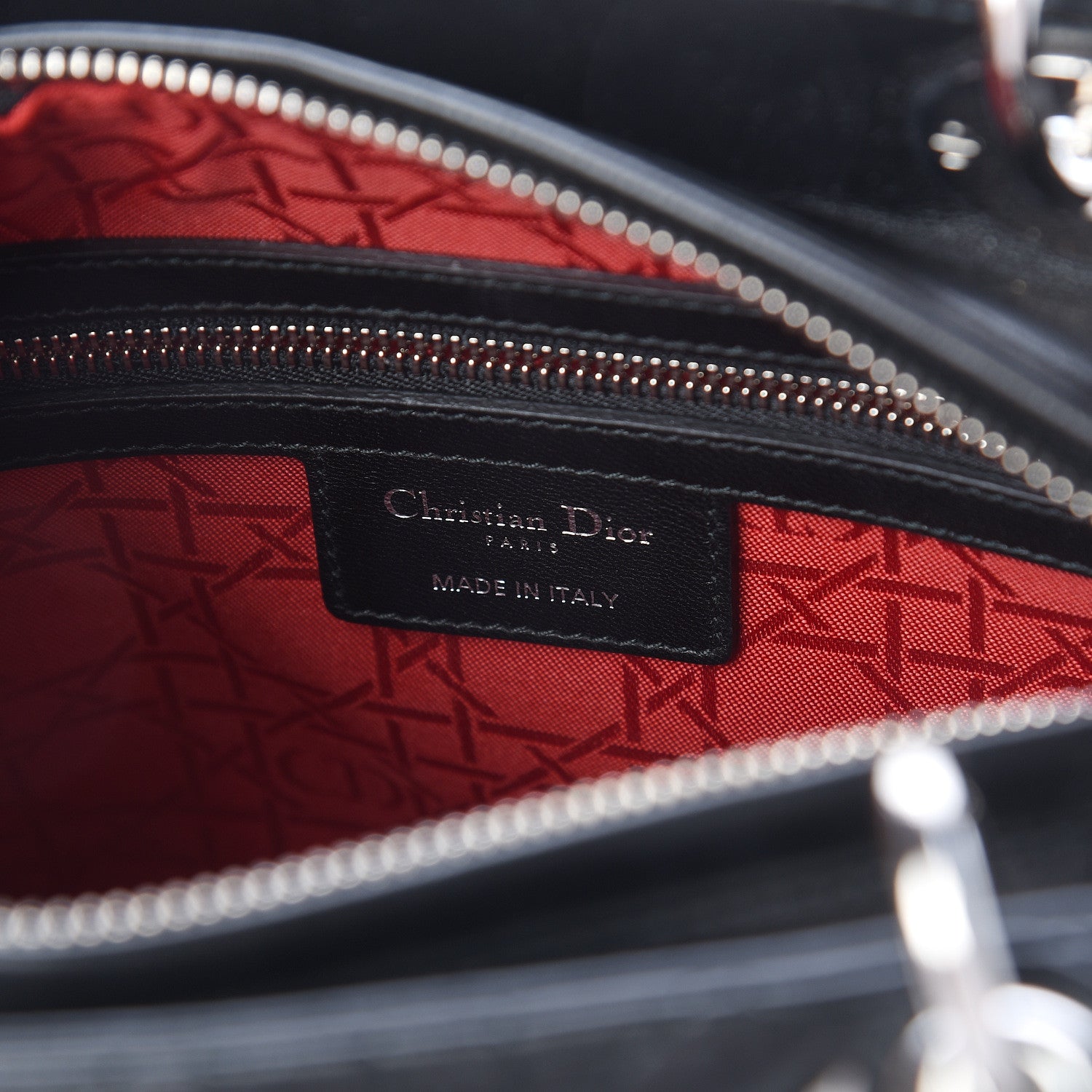 Christian Dior Lambskin Cannage Medium Lady Dior Black 5 of 8