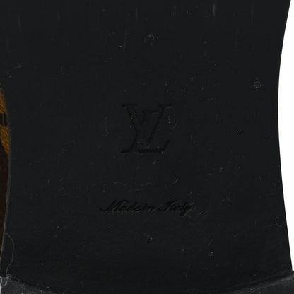 Louis Vuitton Calfskin Monogram Wonderland Flat Ranger Boots 41 Black 6 of 8