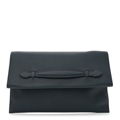 Hermes Evercolor Pliplat Clutch Bleu De Prusse 1 of 8