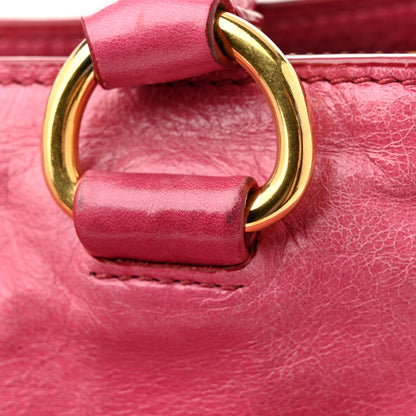 Prada Vitello Shine Shopping Satchel Peonia 17 of 23