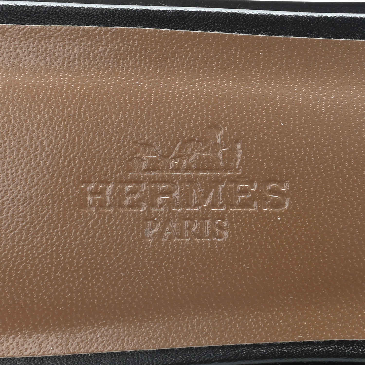 Hermes Box Calfskin Oran Sandals 38 Black 6 of 12