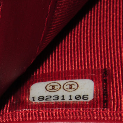 Chanel Caviar Quilted Zipped Pocket Wallet Red 10 of 10