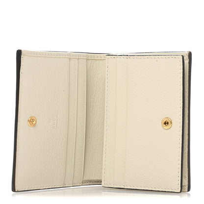 Gucci GG Supreme Monogram Textured Dollar Calfskin Web Ophidia Card Case Beige Ebony Mystic White 5 of 10