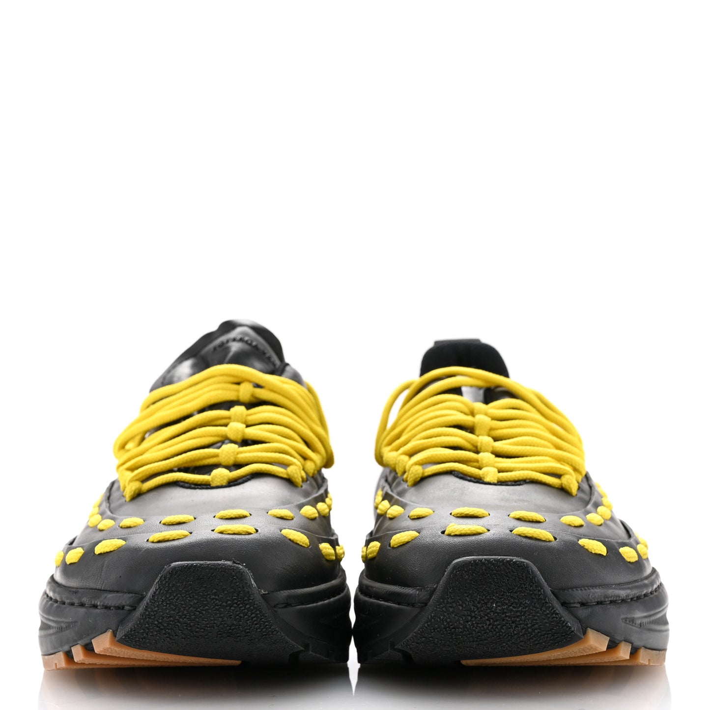 Calfskin Speedster Sneakers 43 Black Yellow