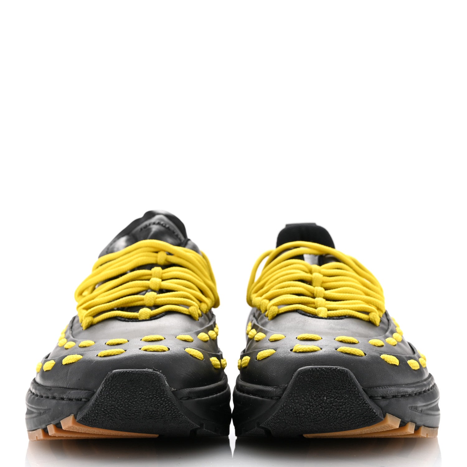 Bottega Veneta Calfskin Speedster Sneakers 43 Black Yellow 3 of 11