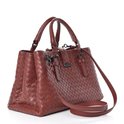 Bottega Veneta Calfskin Leggero Intrecciato Small Roma Brique 3 of 12