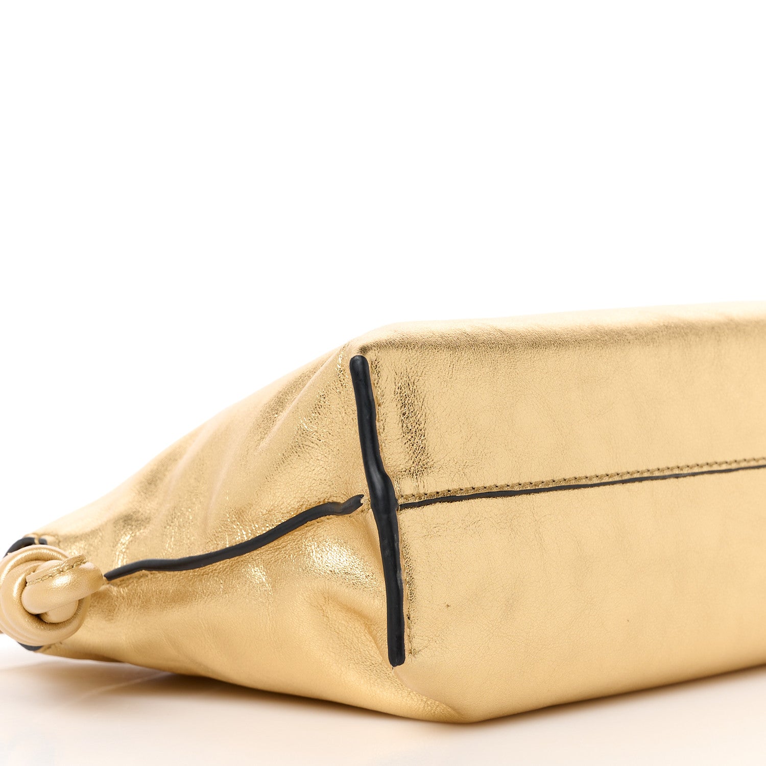 Loewe Metallic Calfskin Mini Chain Flamenco Knot Clutch Gold 9 of 10
