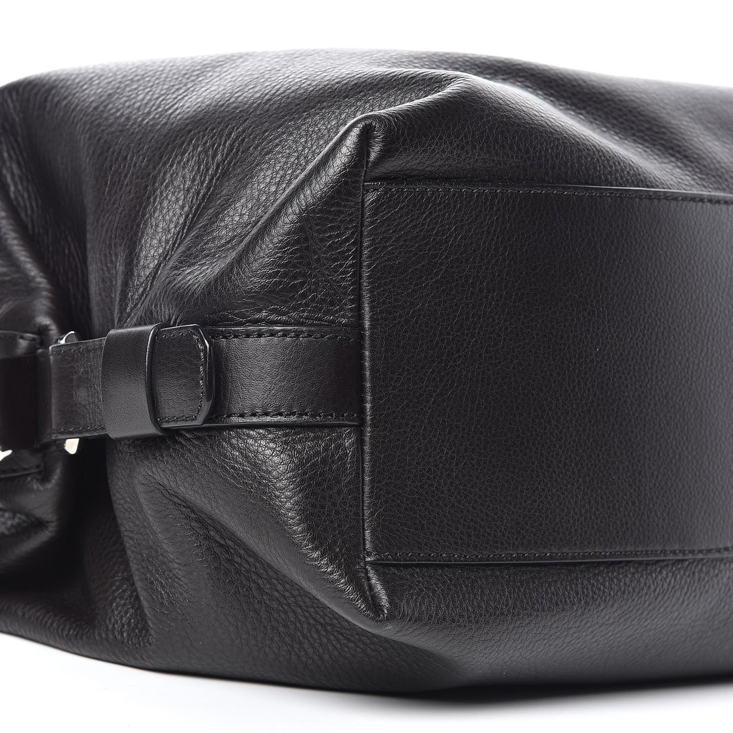 Waxed Calfskin Studded Medium Nightingale Black
