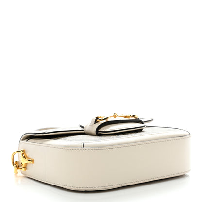 Gucci GG Supreme Monogram Web Mini Horsebit 1955 Shoulder Bag Beige Mystic White 3 of 13