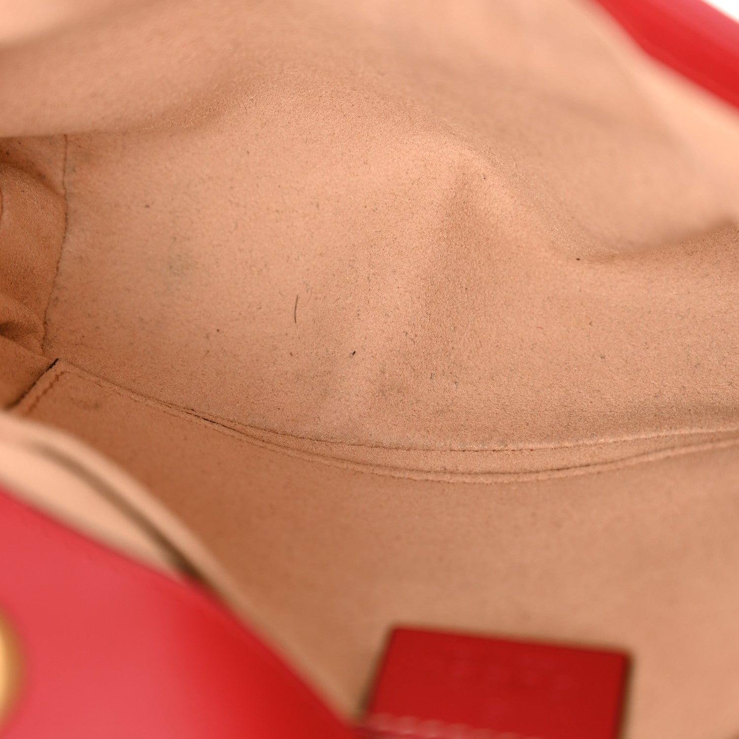 Gucci Calfskin Matelasse Mini GG Marmont Shoulder Bag Hibiscus Red 11 of 12