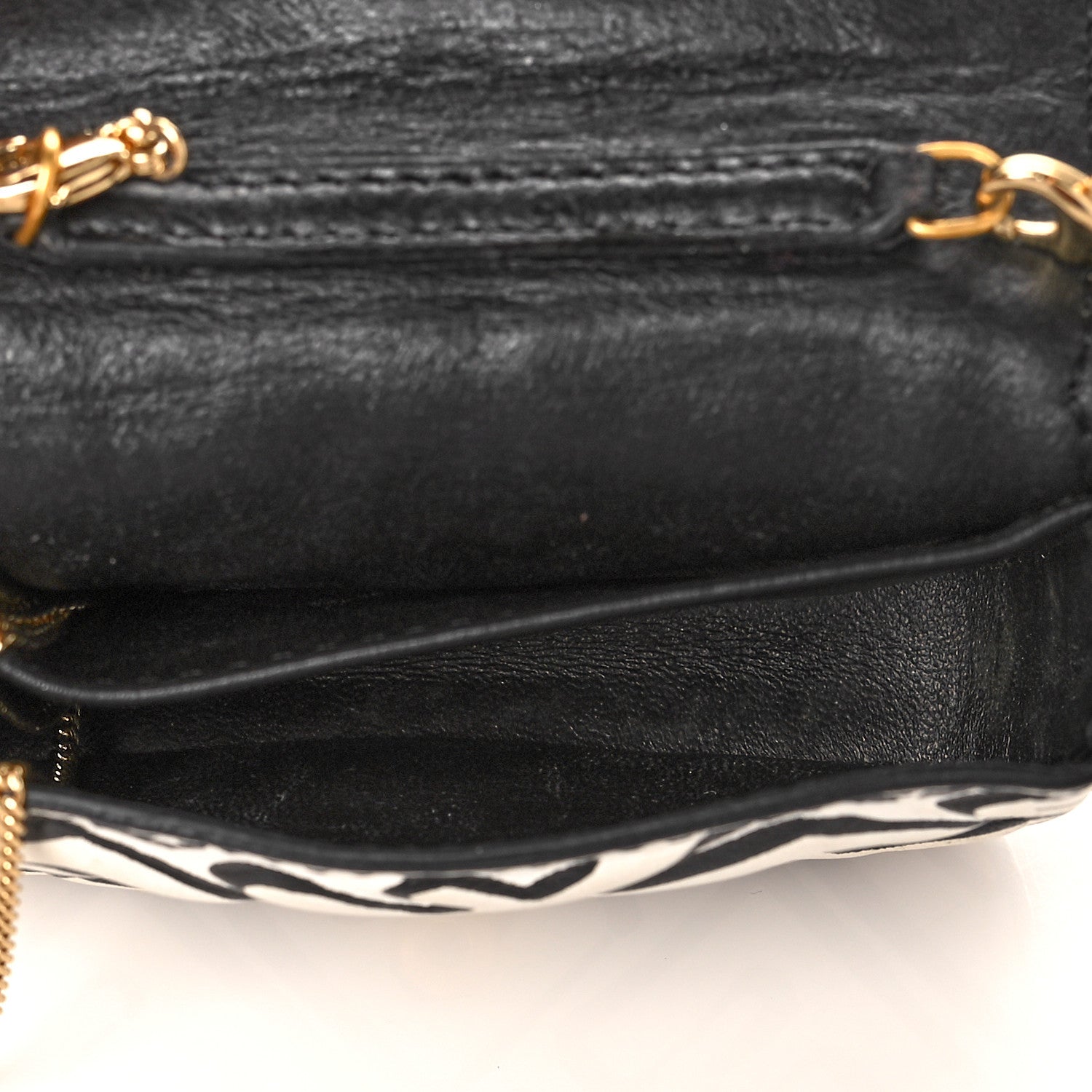 Fendi X JOSHUA VIDES Nappa Vitello King FF Embossed Nano Baguette Charm White Black 4 of 10