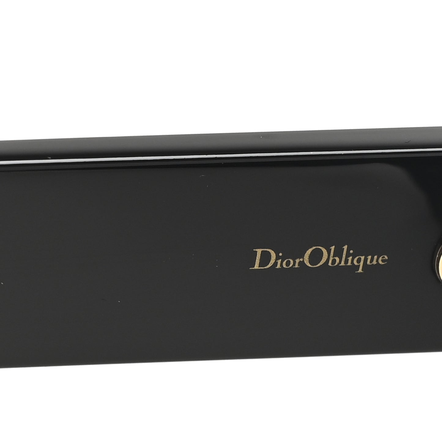 Acetate Oblique Oval Sunglasses Black