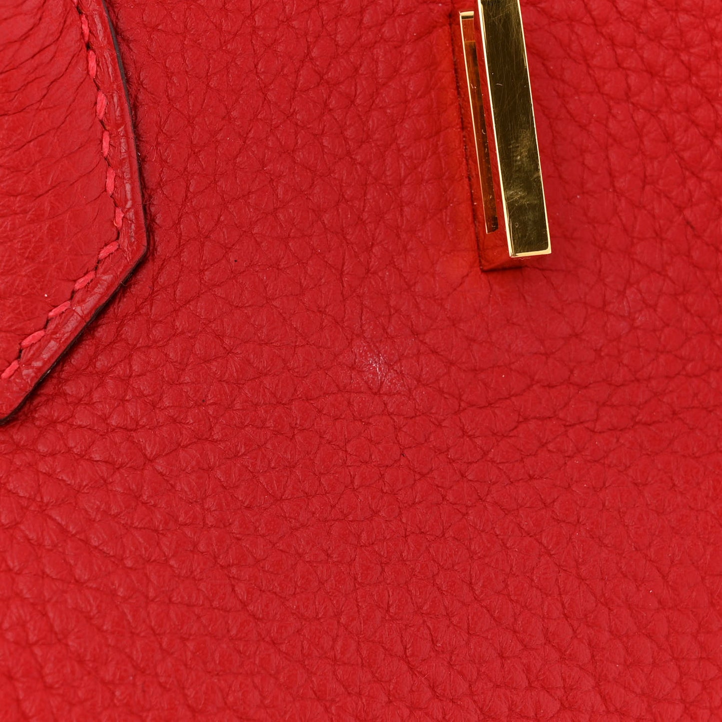 Taurillon Clemence Birkin 35 Rouge Casaque