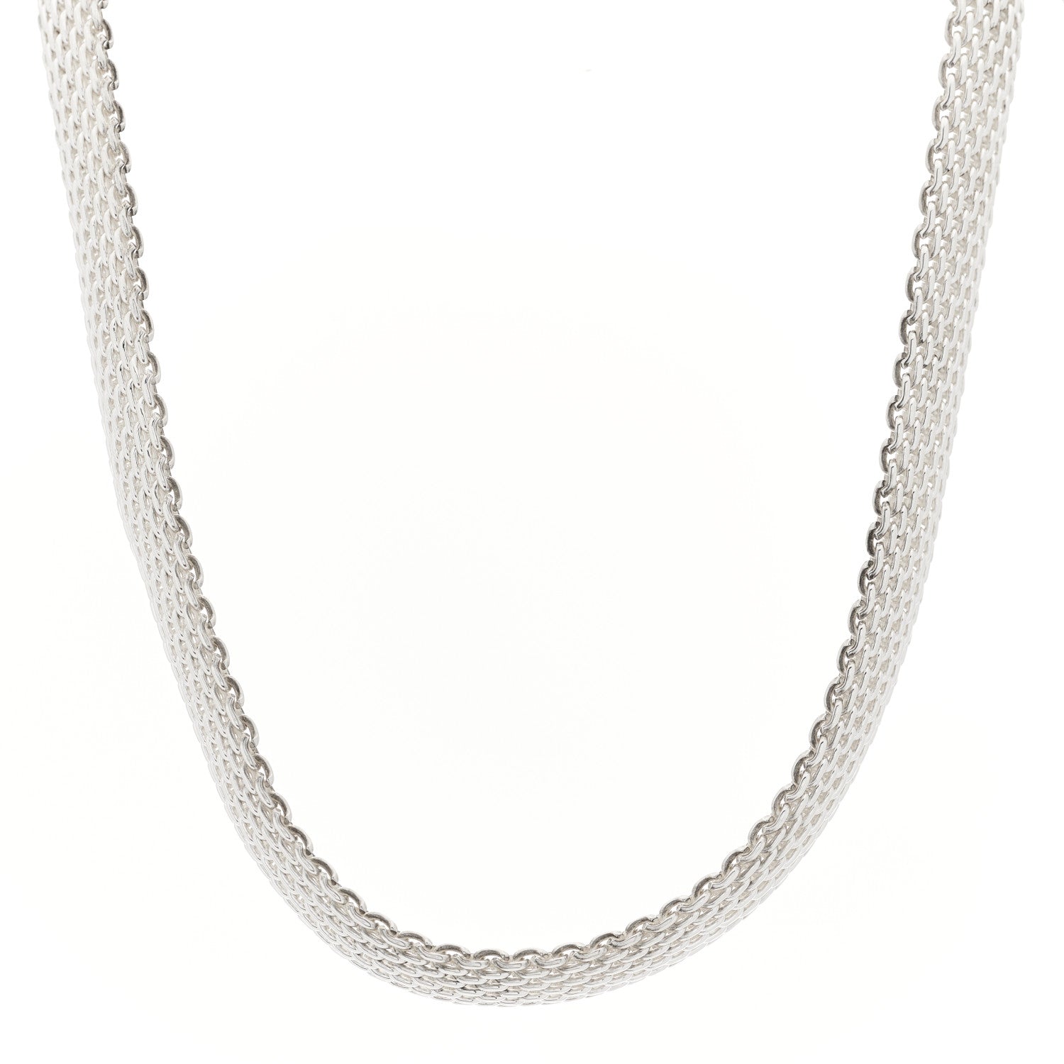 Tiffany Sterling Silver Somerset Mesh Necklace 1 of 5