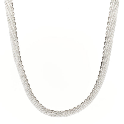 Tiffany Sterling Silver Somerset Mesh Necklace 1 of 5