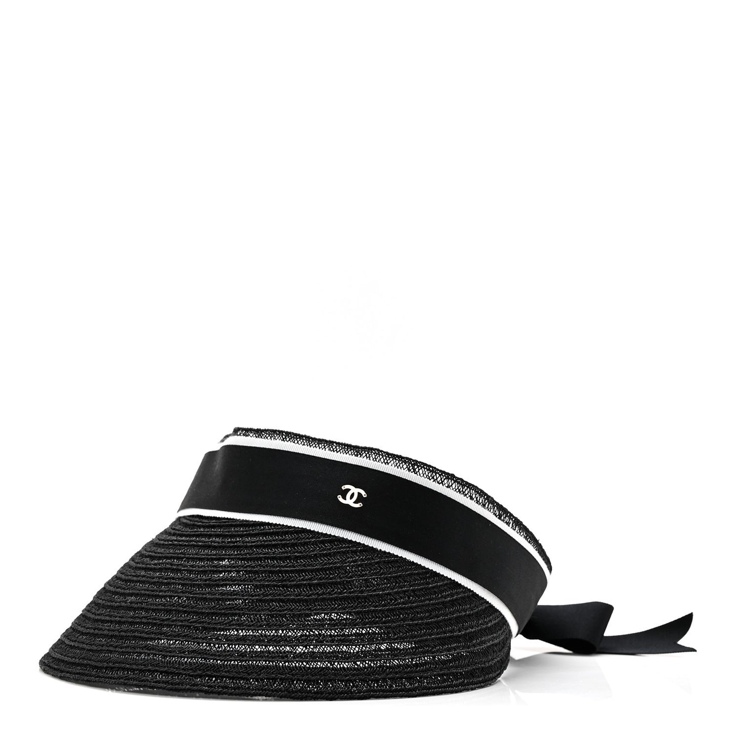 Abaca Cotton Ribbon Visor M Black
