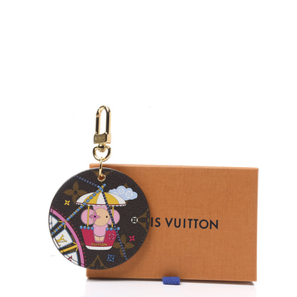 Louis Vuitton Monogram 2020 Christmas Animation Big Wheel Bag Charm Key Ring Rose Ballerine 4 of 4